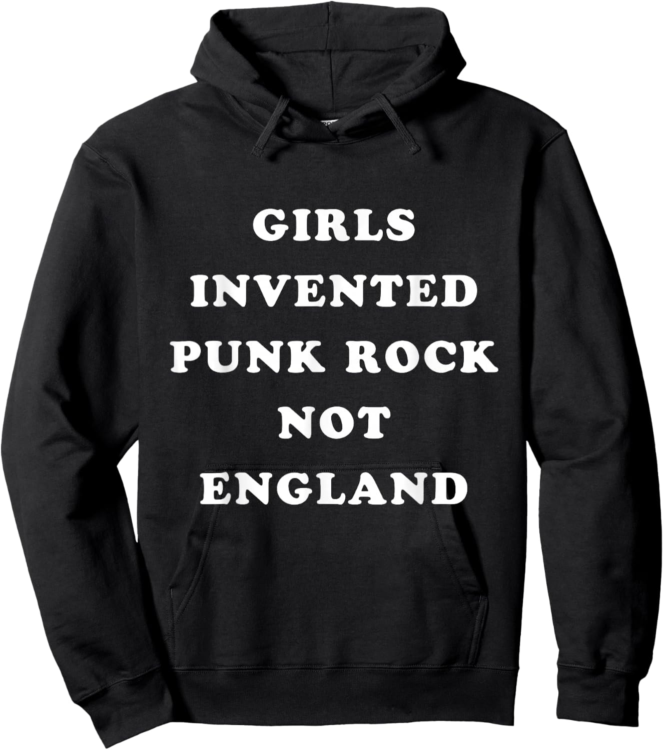 Girls Invented Punk Rock Not England Hoodie - Hoodie | Black