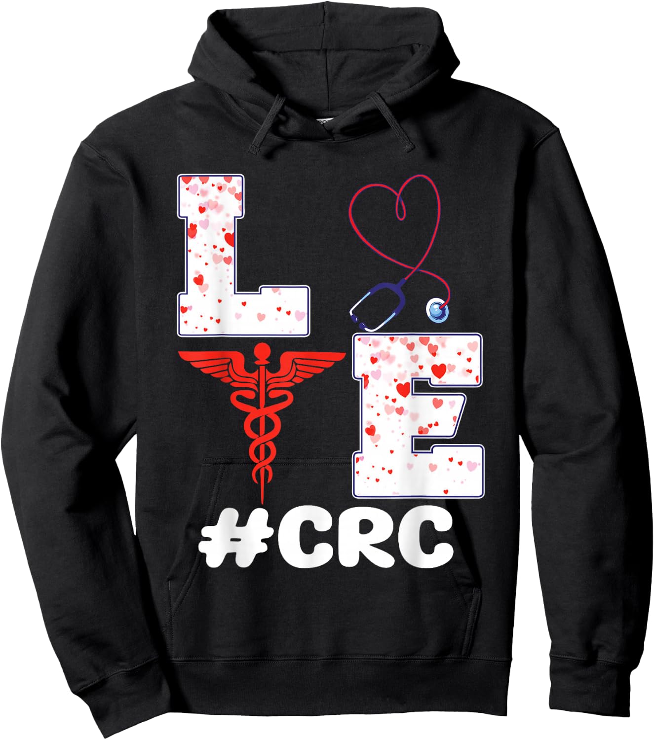Clinical Research Coordinator CRC Valentine's Day Apparel Hoodie - Hoodie | Black