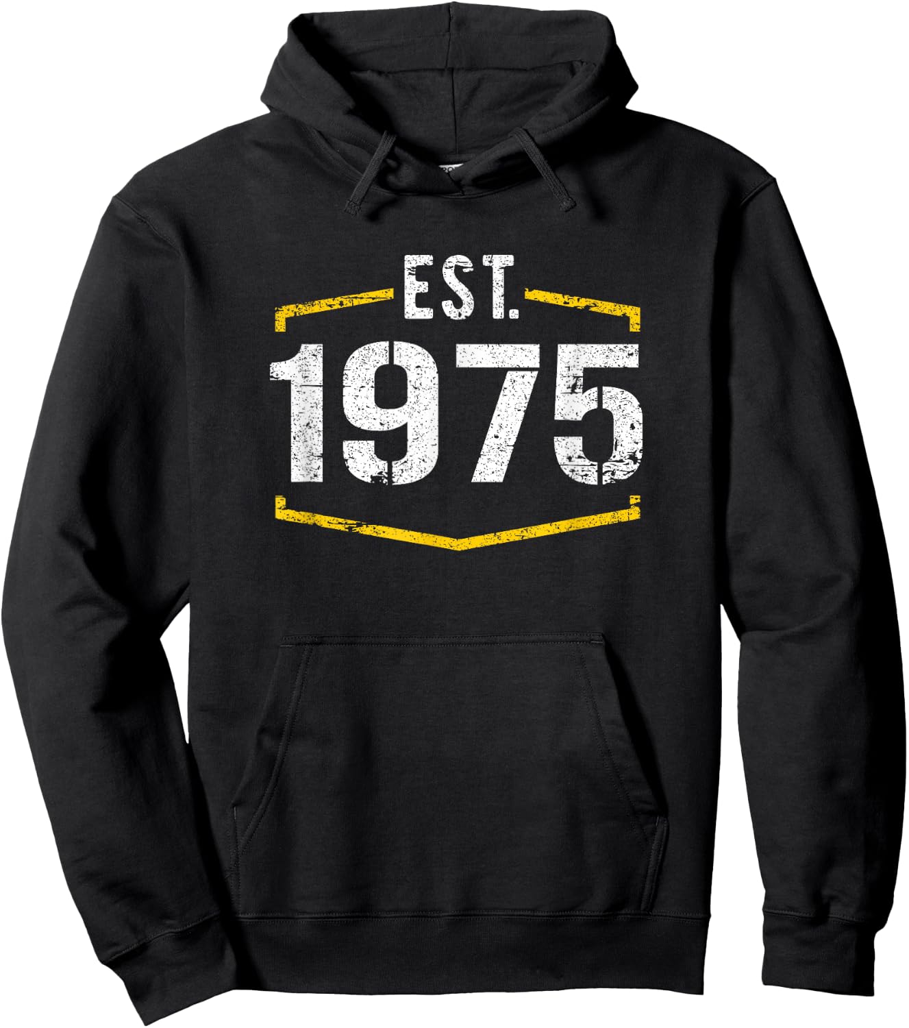 Est 1975 Vintage Style Established 1975 Birthday Design Hoodie - Hoodie | Black
