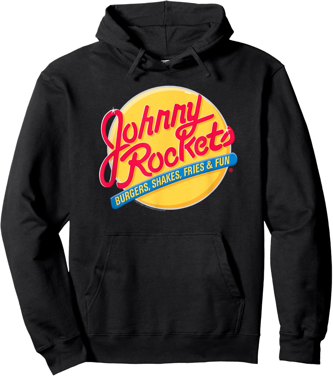 Johnny Rockets Vintage Logo Fast Food Hoodie - Hoodie | Black