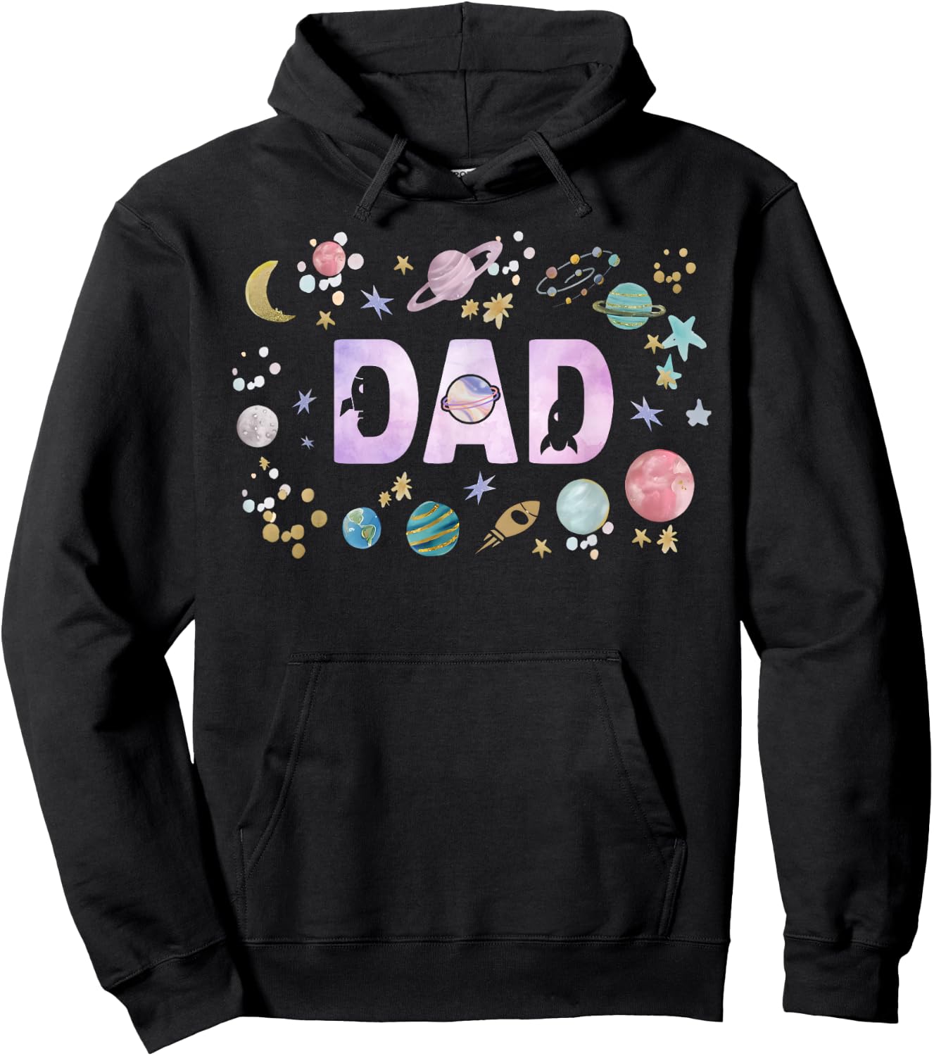 Dad Outer Space Galaxy Birthday Girl 1st Trip Around The Sun Hoodie - Hoodie | Black