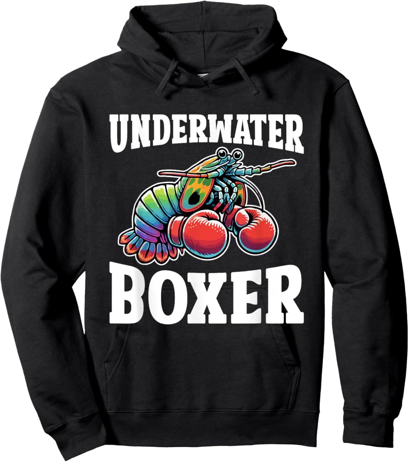 Mantis Shrimp Underwater Peacock Mantis Shrimp Hoodie - Hoodie | Black