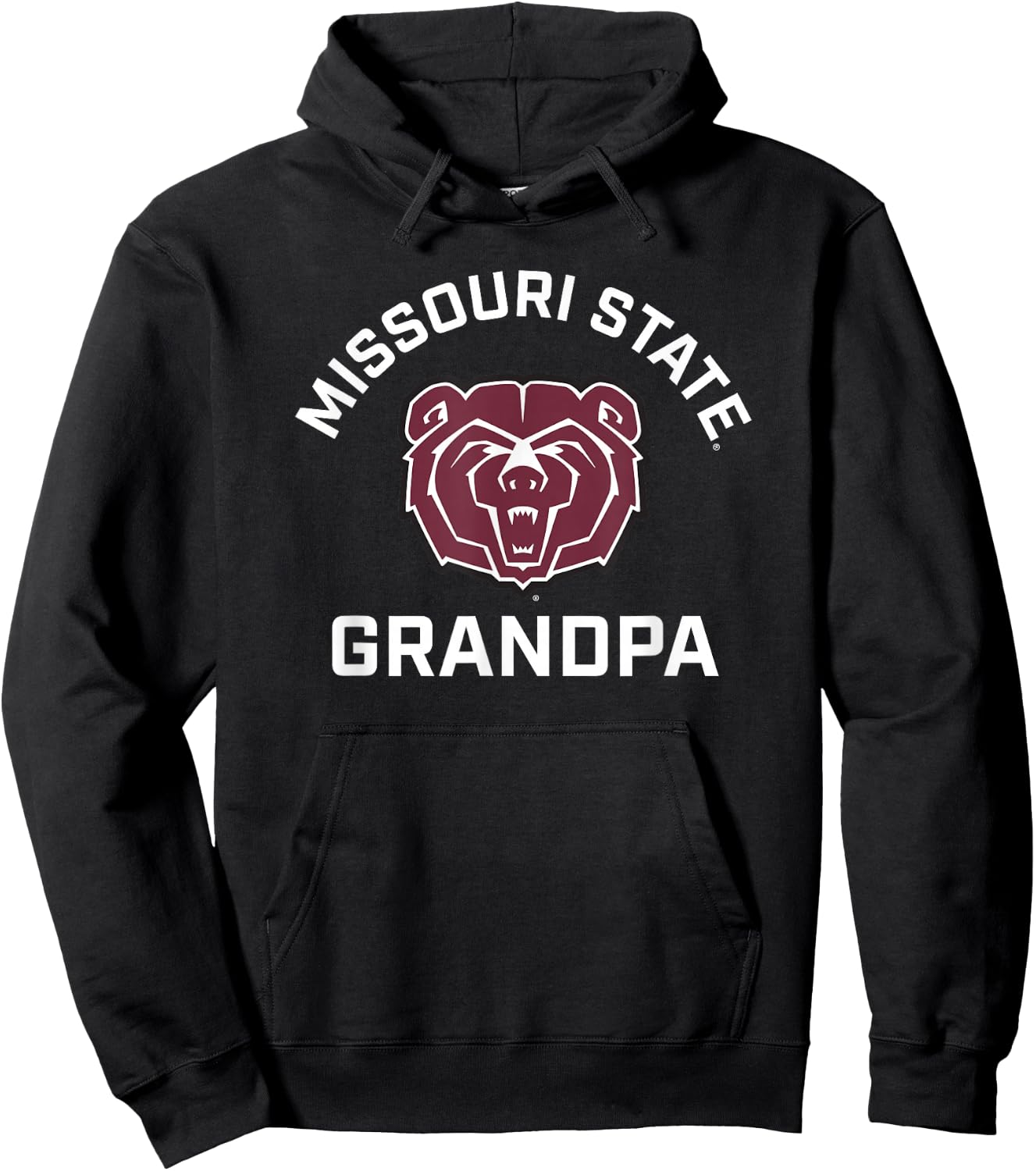 Missouri State University MSU Bears Arched Grandpa Hoodie - Hoodie | Black