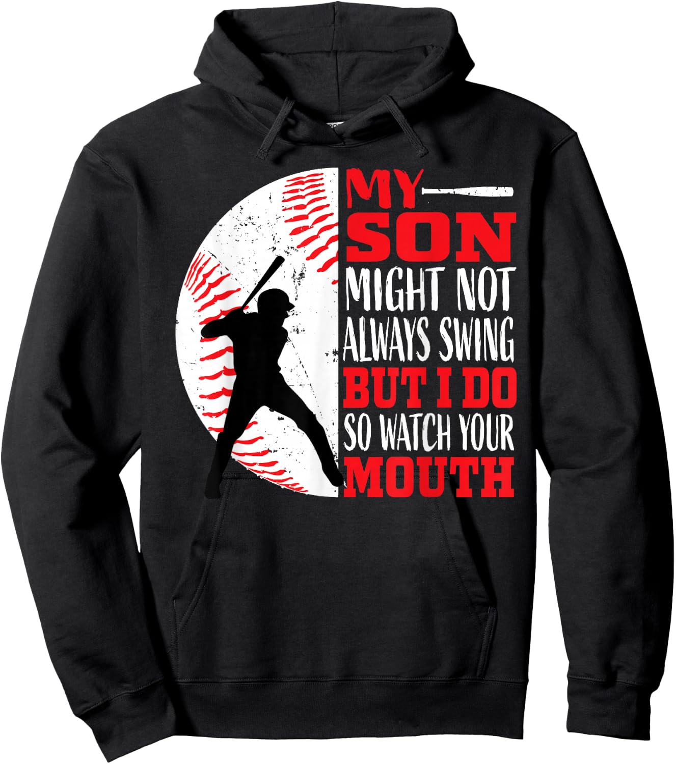Funny Baseball Shirts Mom Dad Men Women Sayings Shirt Hoodie - Hoodie | Black