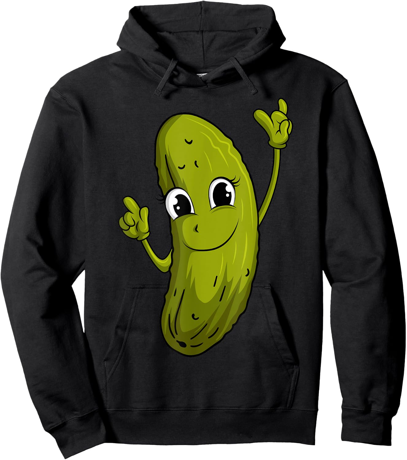 Funny Pickle Cucumber Vegetable Lover Hoodie - Hoodie | Black