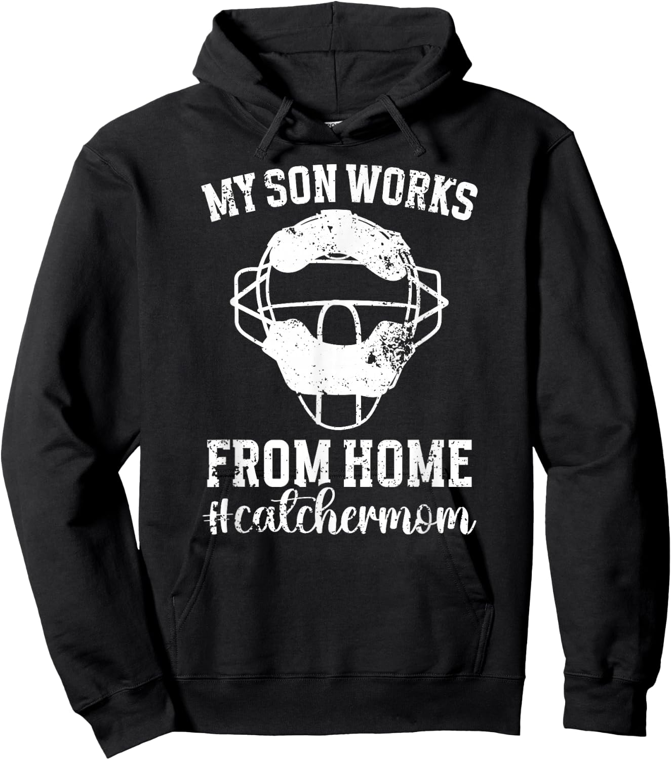 Funny Baseball Catcher Mom Of A Baseball Catcher Mother Hoodie - Hoodie | Black