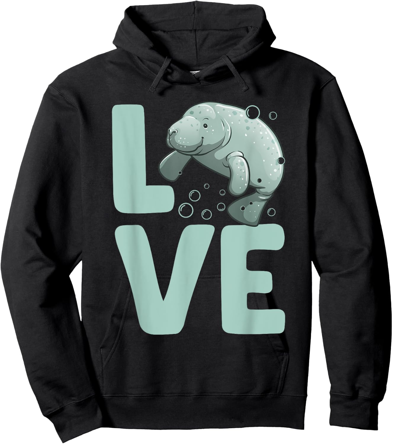 Funny Manatee Design Women Kids Dugong Manatee Lover Hoodie - Hoodie | Black