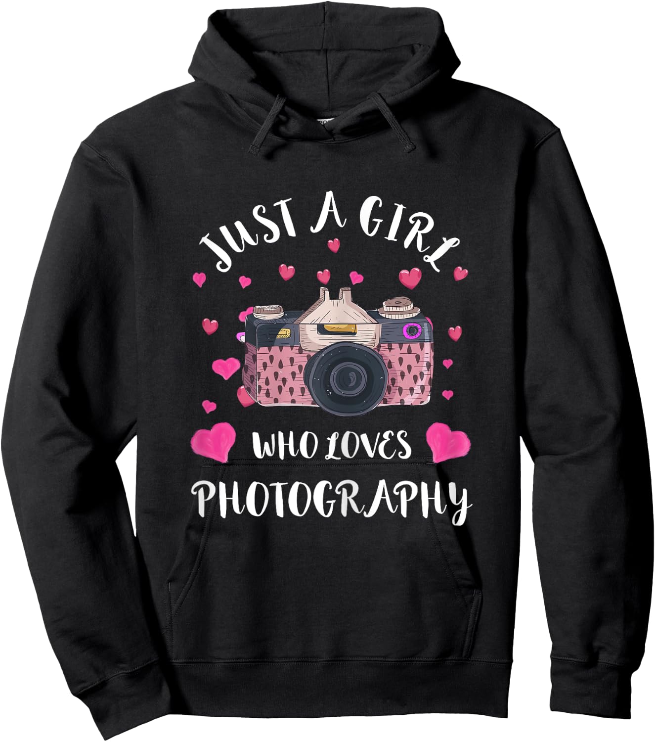 Just A Girl Who Loves Photography Camera Photographer Hoodie - Hoodie | Black