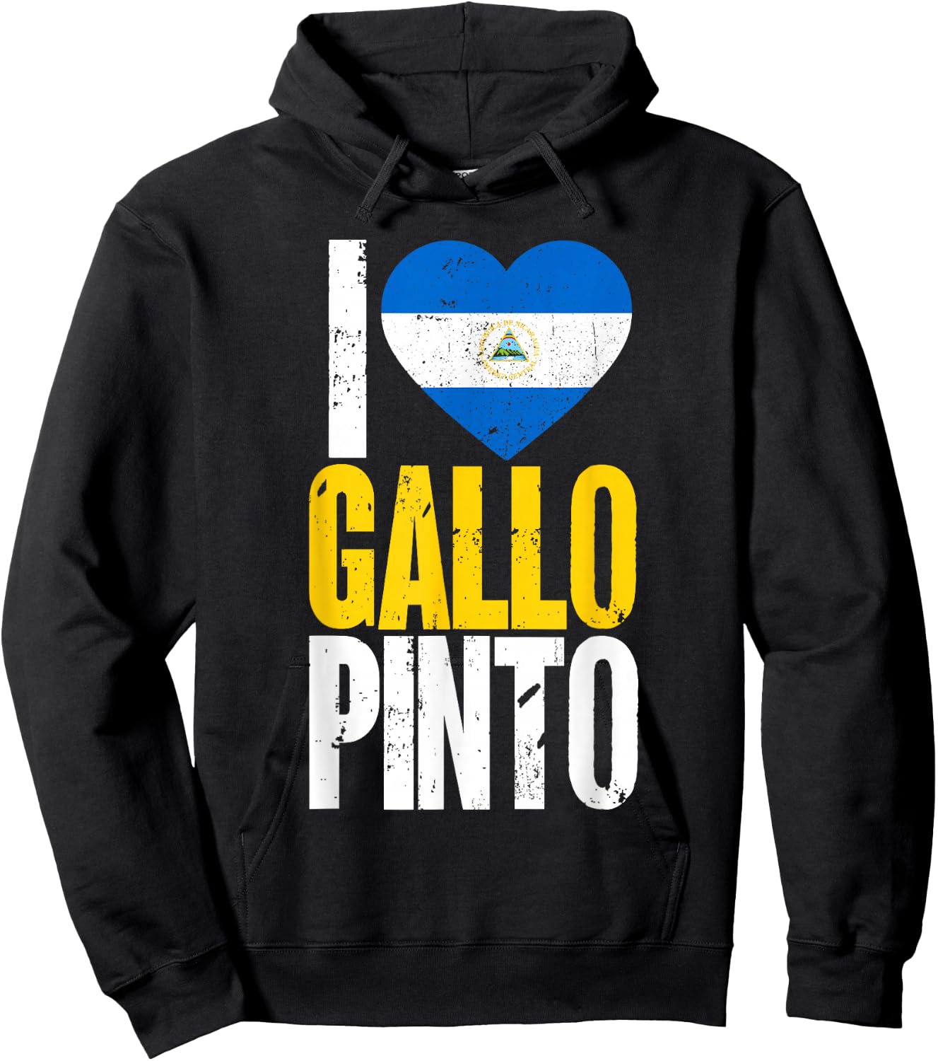 Nicaragua I Love Gallo Pinto Nicaraguan Nicaragua Flag Hoodie - Hoodie | Black