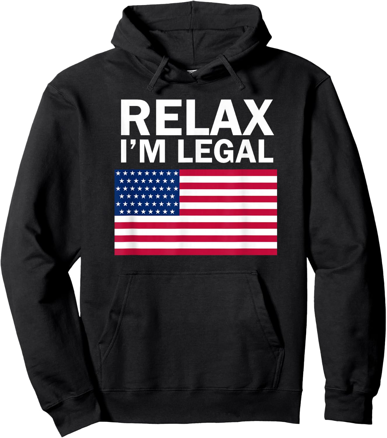 Relax I'm Legal T Shirt Hoodie - Hoodie | Black