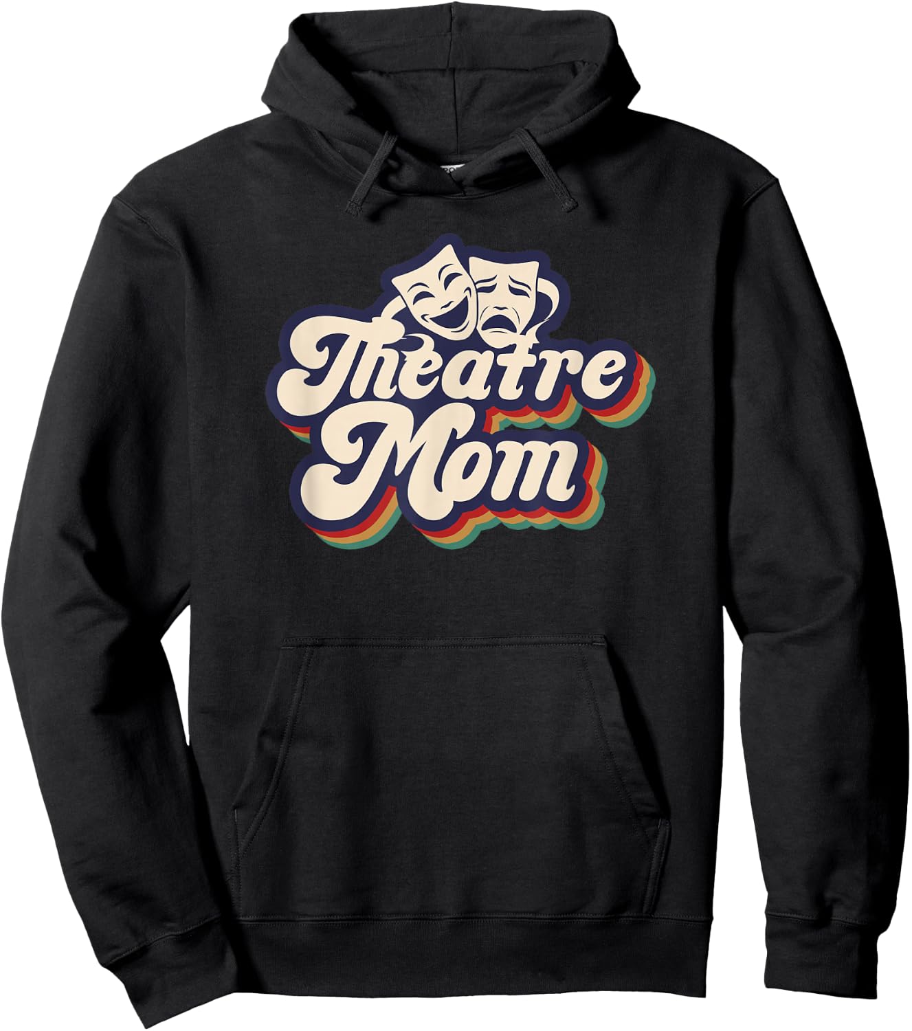 Theatre Mom Retro Theatre Actress Mom Theater Mother Hoodie - Hoodie | Black