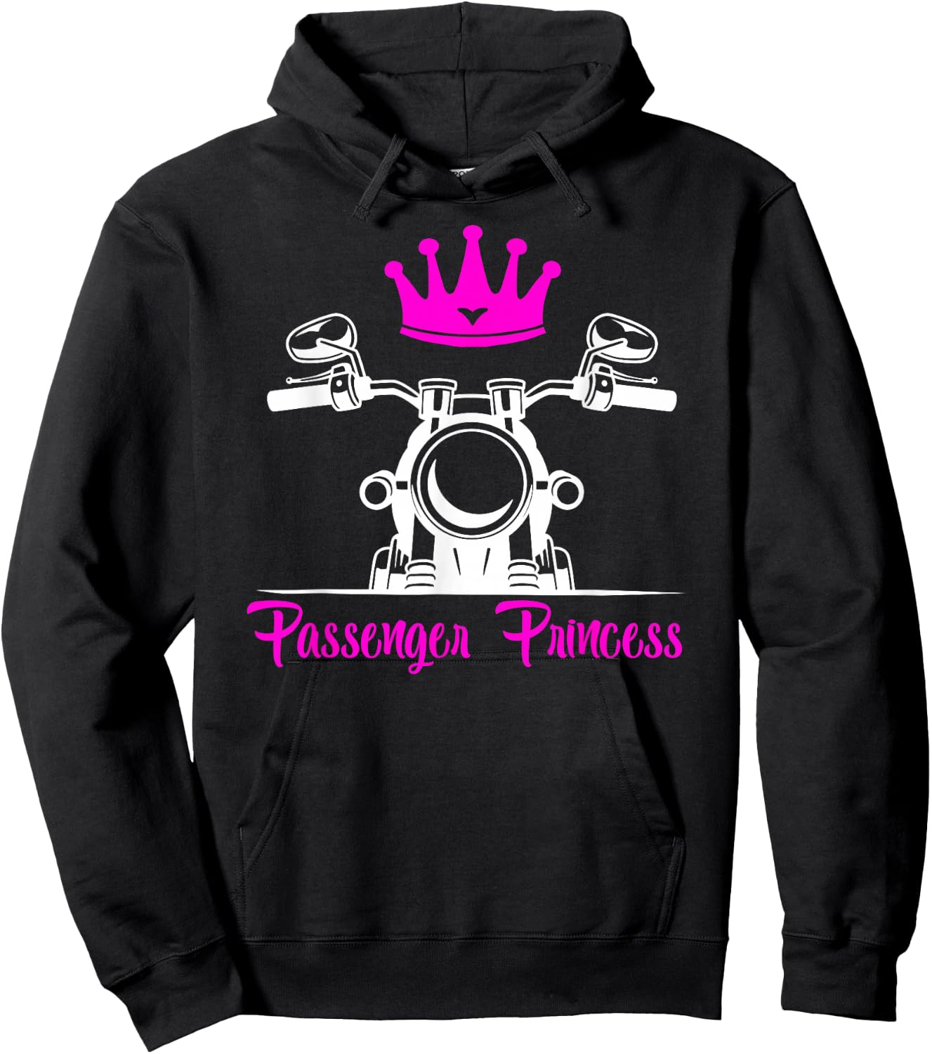 Passenger Princess Funny Biker Chick Motorcycle Hoodie - Hoodie | Black