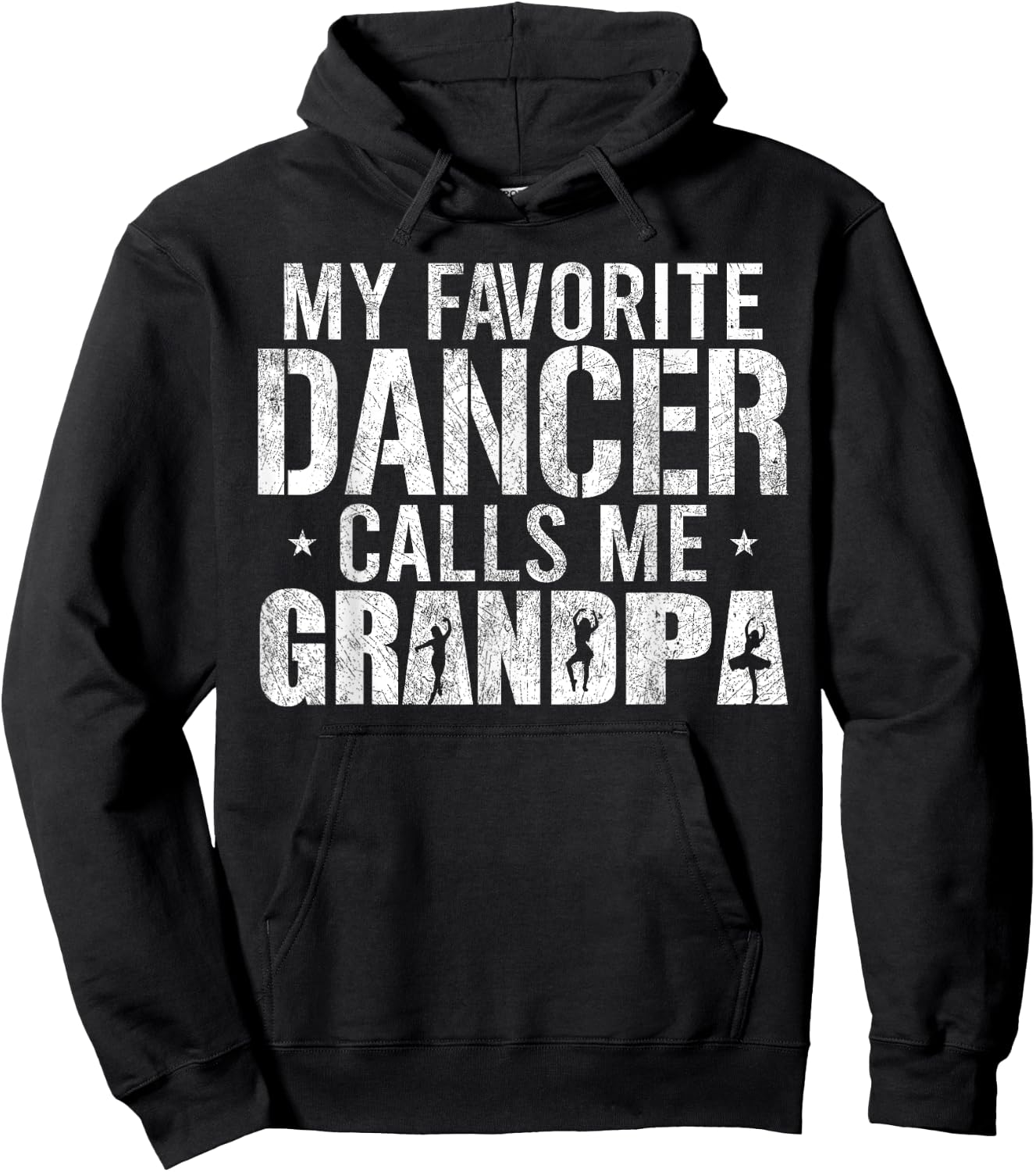 My Favorite Dancer Calls Me Grandpa Vintage Ballet Dancer Hoodie - Hoodie | Black