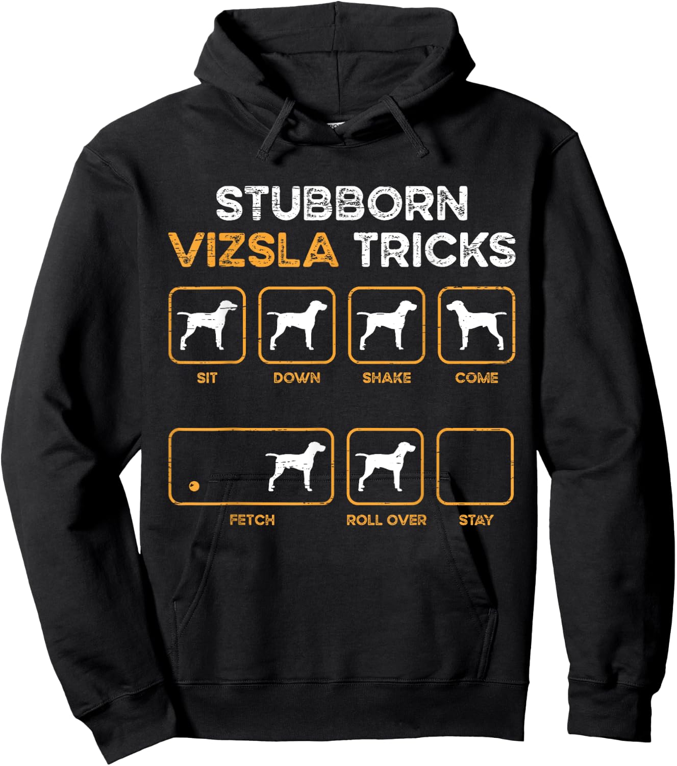 Stubborn Vizsla Tricks - Dog Lover Vizsla Hoodie - Hoodie | Black