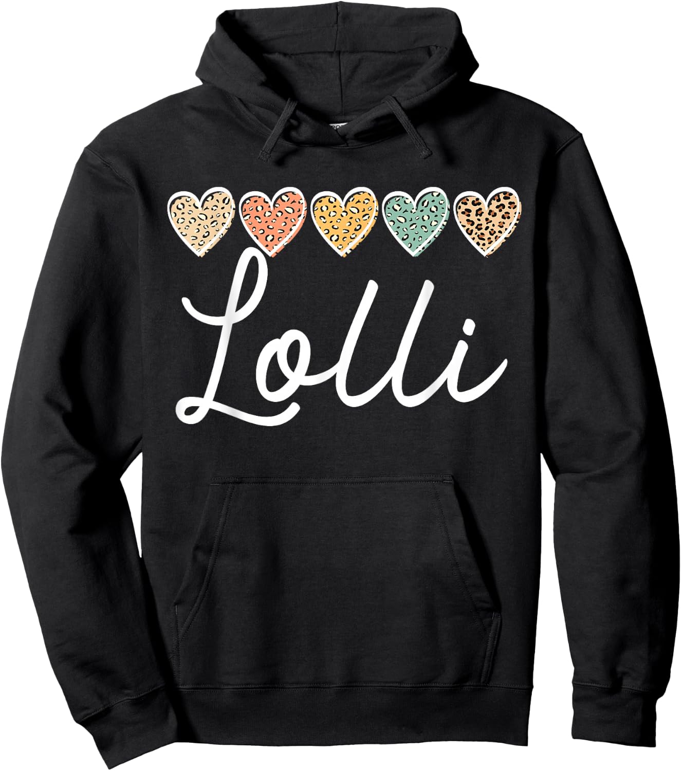Lolli for Grandma Grandmother Announcement Hoodie - Hoodie | Black