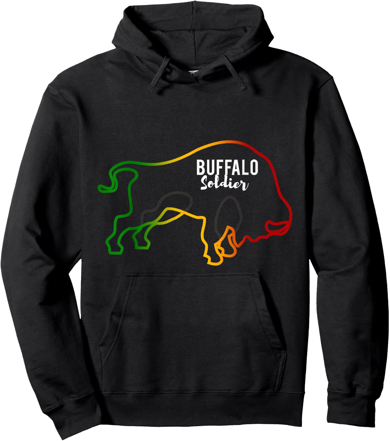 Buffalo Soldier New Rasta Reggae Roots Clothing T Shirt Hoodie - Hoodie | Black