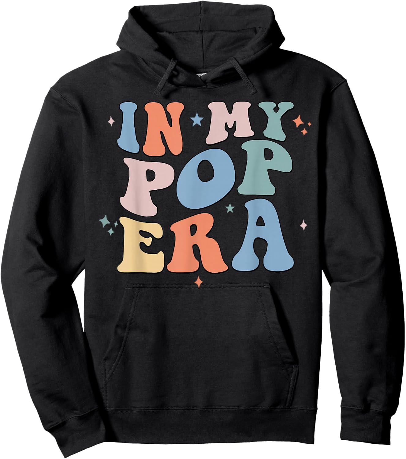 In My Pop Era Retro Groovy Father's Day Hoodie - Hoodie | Black