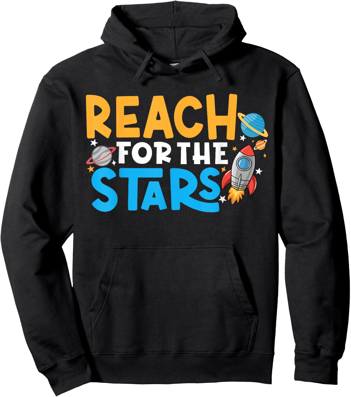 Growth Mindset Teacher Reach For The Stars Hoodie - Hoodie | Black