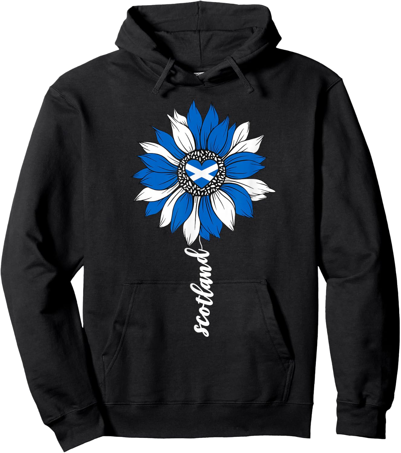 Cute Scottish Girl Scots Pride Scotland Flag Girls Hoodie - Hoodie | Black