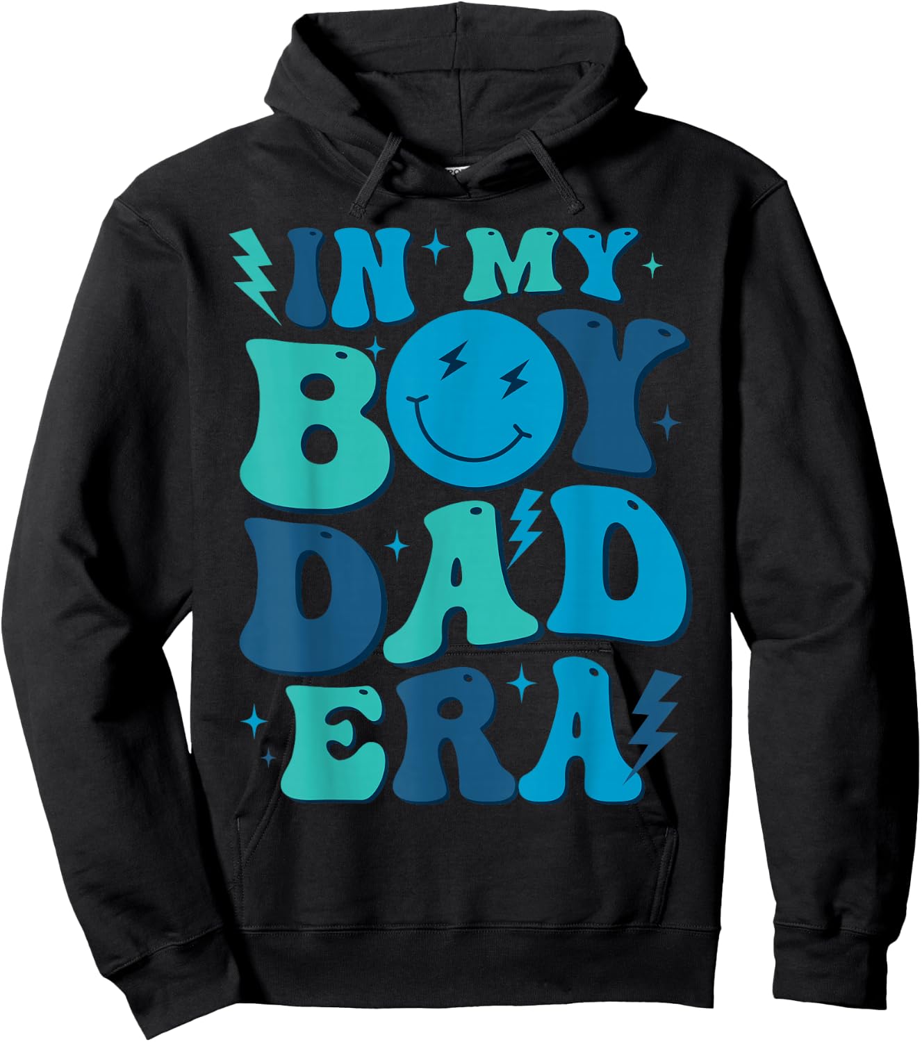 In My Boy Dad Era Retro Graphic Fathers Day Dad and Son Gift Hoodie - Hoodie | Black