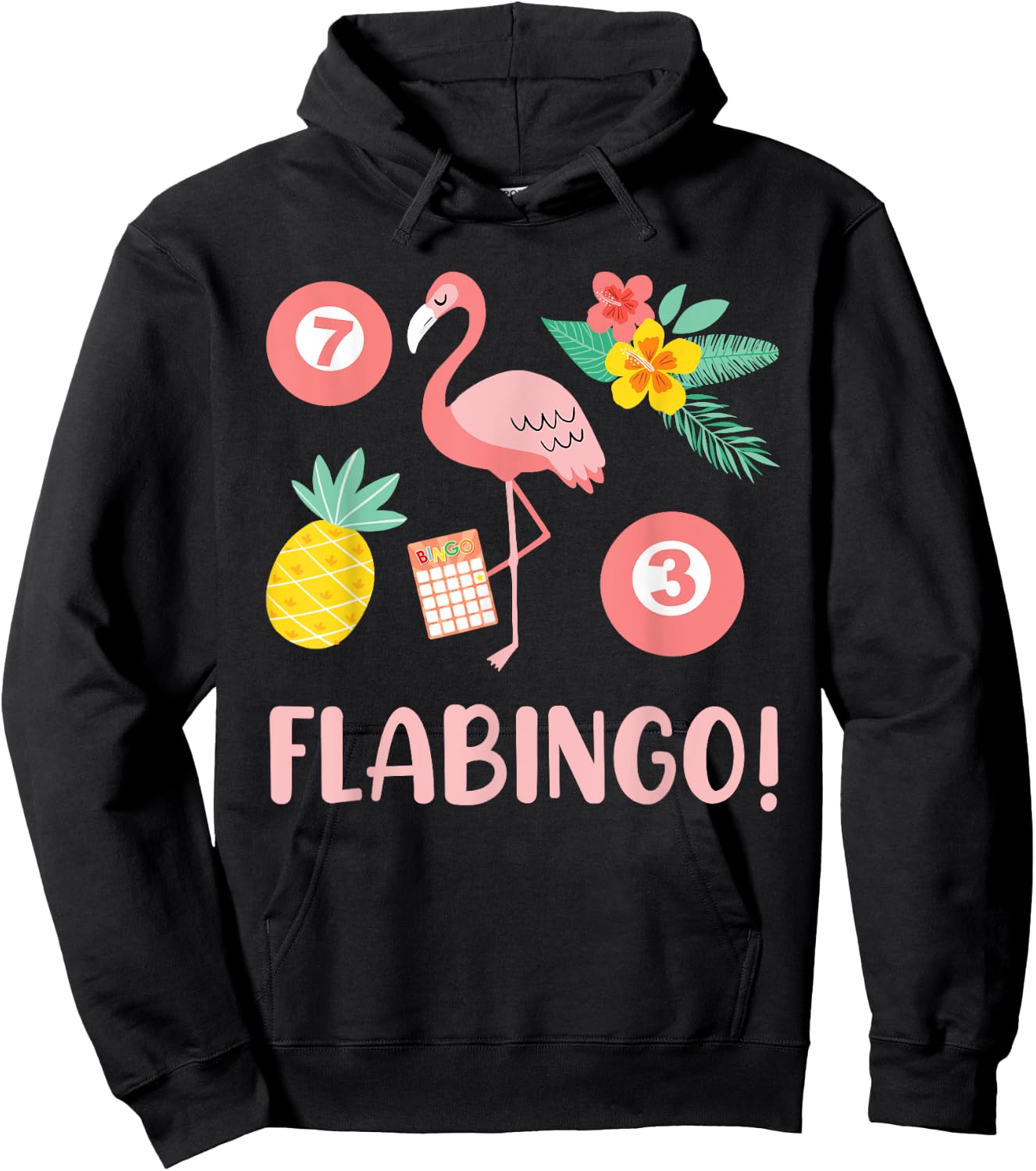 Bingo Player FLABINGO Bingo Lover Flamingo Bingo Mom Hoodie - Hoodie | Black