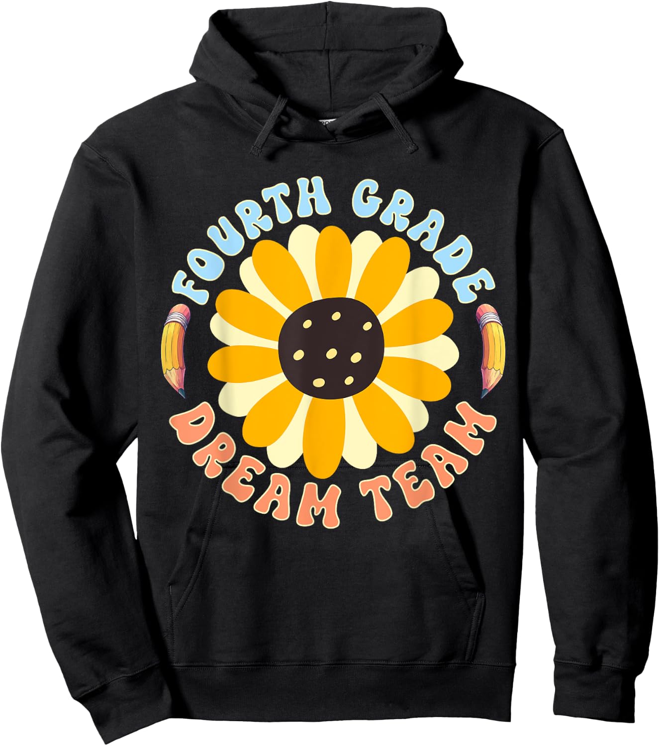 Fourth grade Dream Team Teacher Student Back To School Hoodie - Hoodie | Black