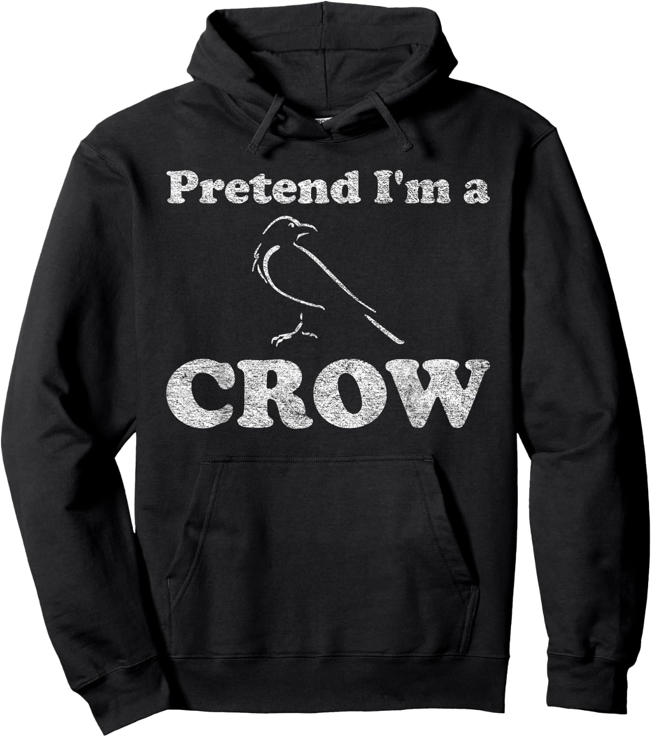 Crow Costume Halloween Pretend I'm a Crow Black Bird Hoodie - Hoodie | Black