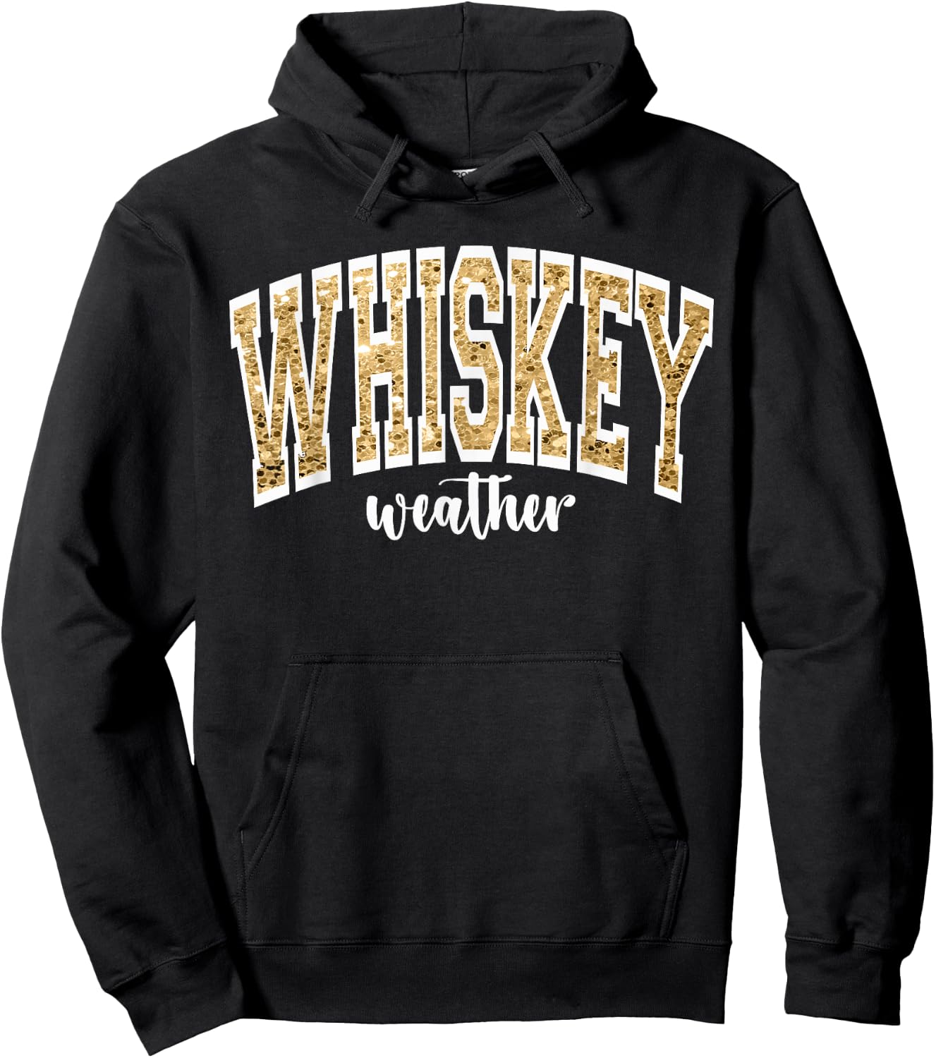 Whiskey Weather Retro College Hoodie - Hoodie | Black
