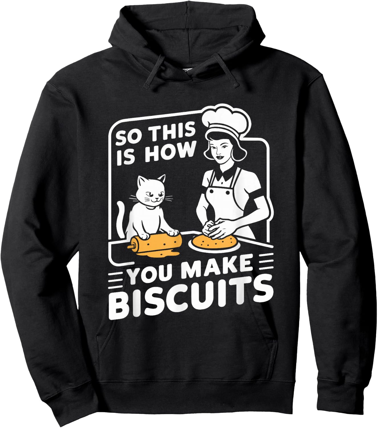 Biscuit Making Baker This Is How You Make Biscuits Cat Lover Hoodie - Hoodie | Black