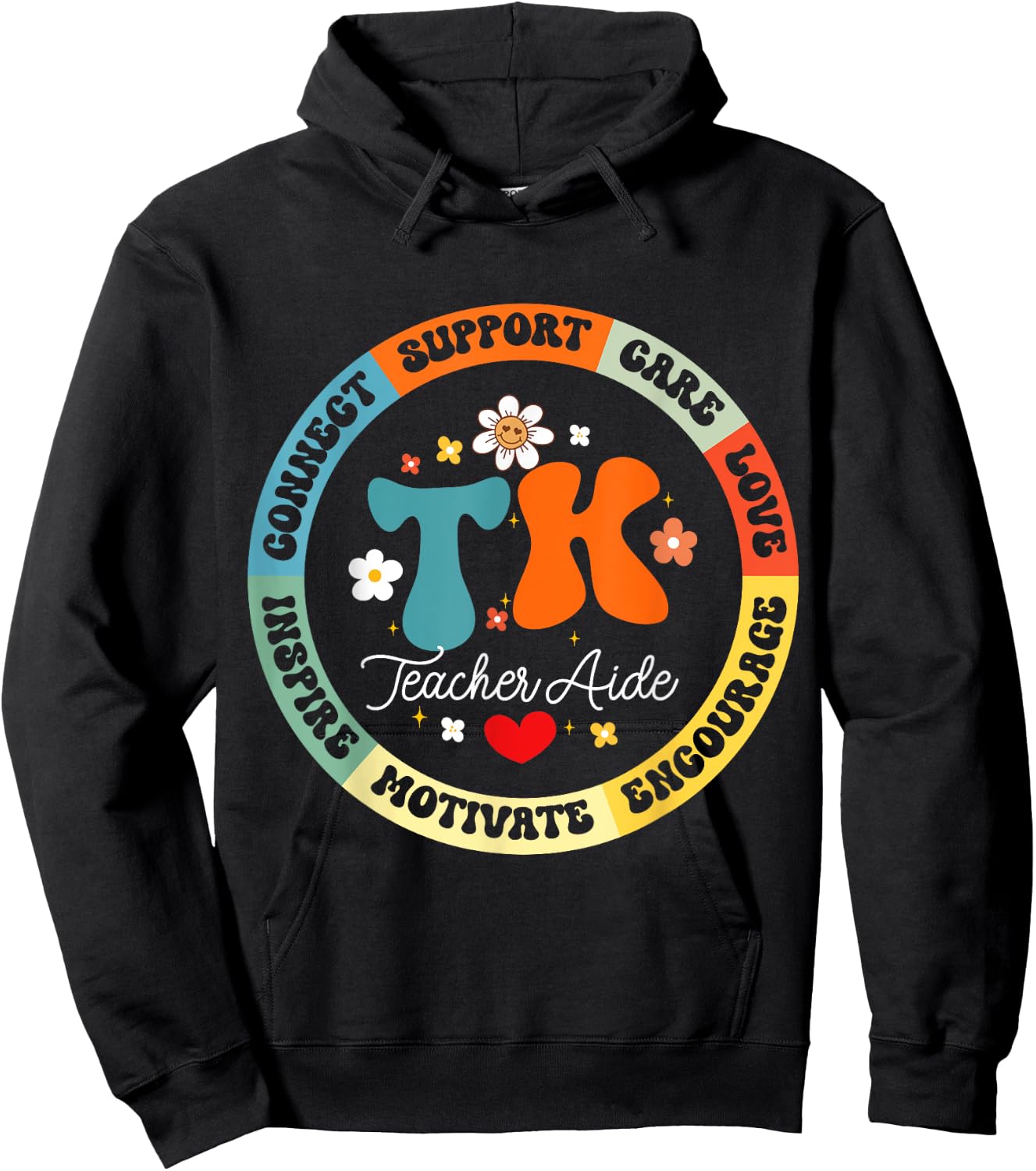 TK Teacher Aide Squad Transitional-Kindergarten Back School Hoodie - Hoodie | Black