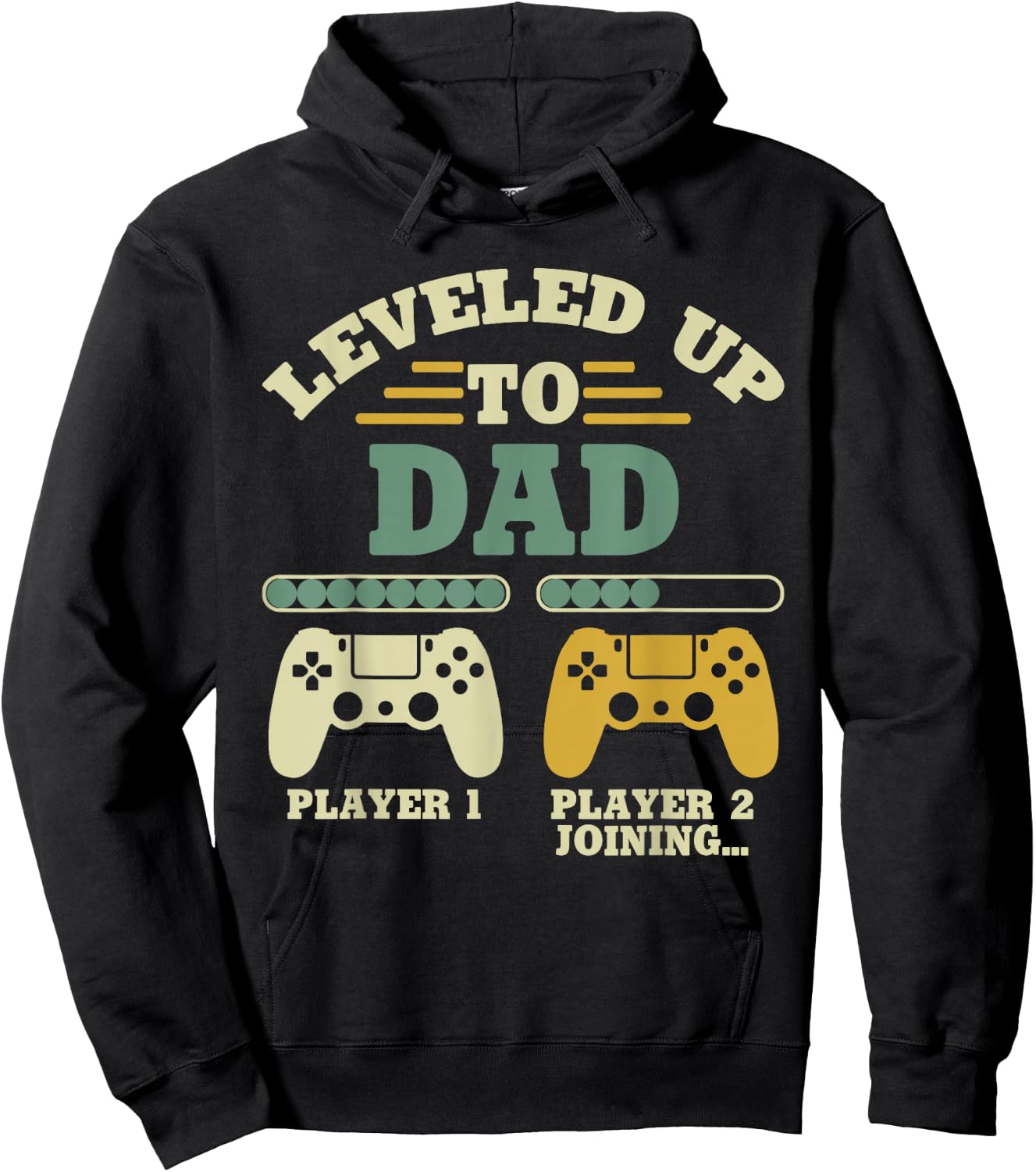 Leveled Up To Dad Player 2 Joining Gaming Dad Hoodie - Hoodie | Black