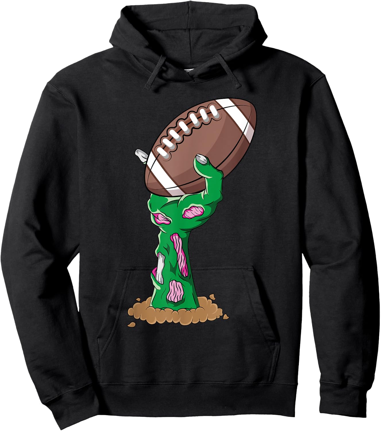 Zombie Hands Football Funny Horror Scary Halloween Costume Hoodie - Hoodie | Black