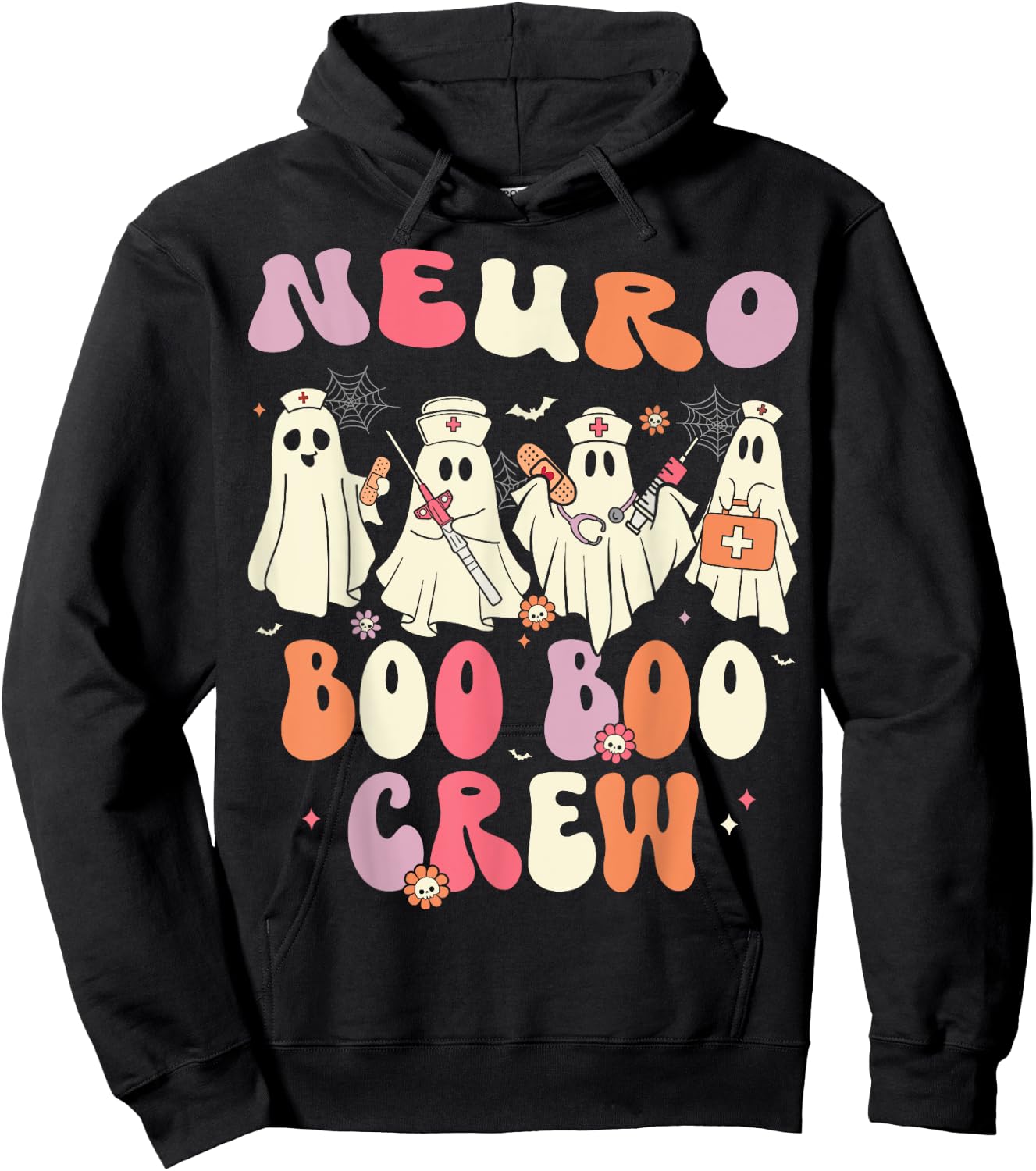 Neuro Boo Crew Neurology Nurse Halloween Hoodie - Hoodie | Black