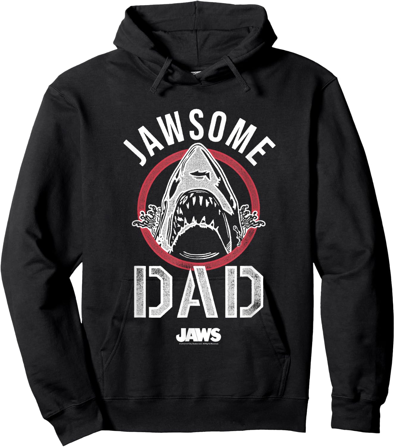 Jaws Father's Day Jawsome Dad Vintage Logo Hoodie - Hoodie | Black