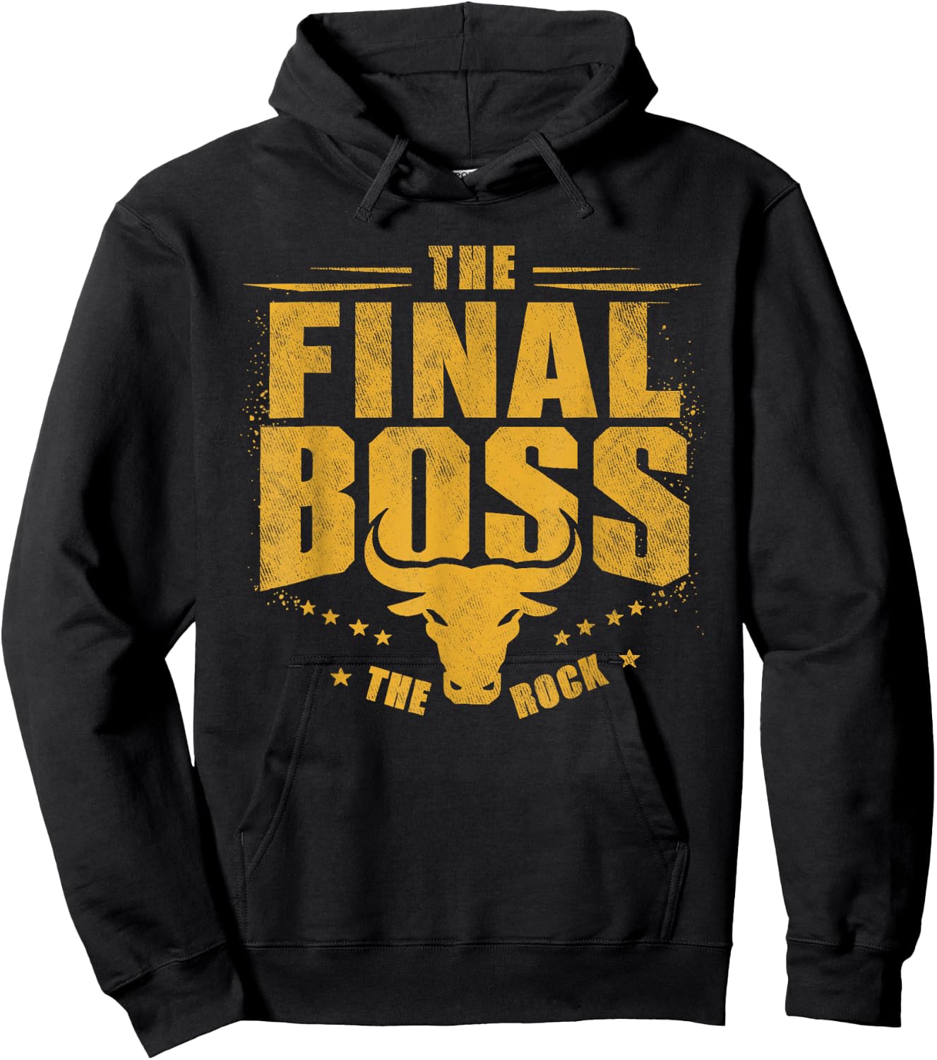 The Final Boss Vintage Rock Music Final Boss Gamer Bull Head Hoodie - Hoodie | Black