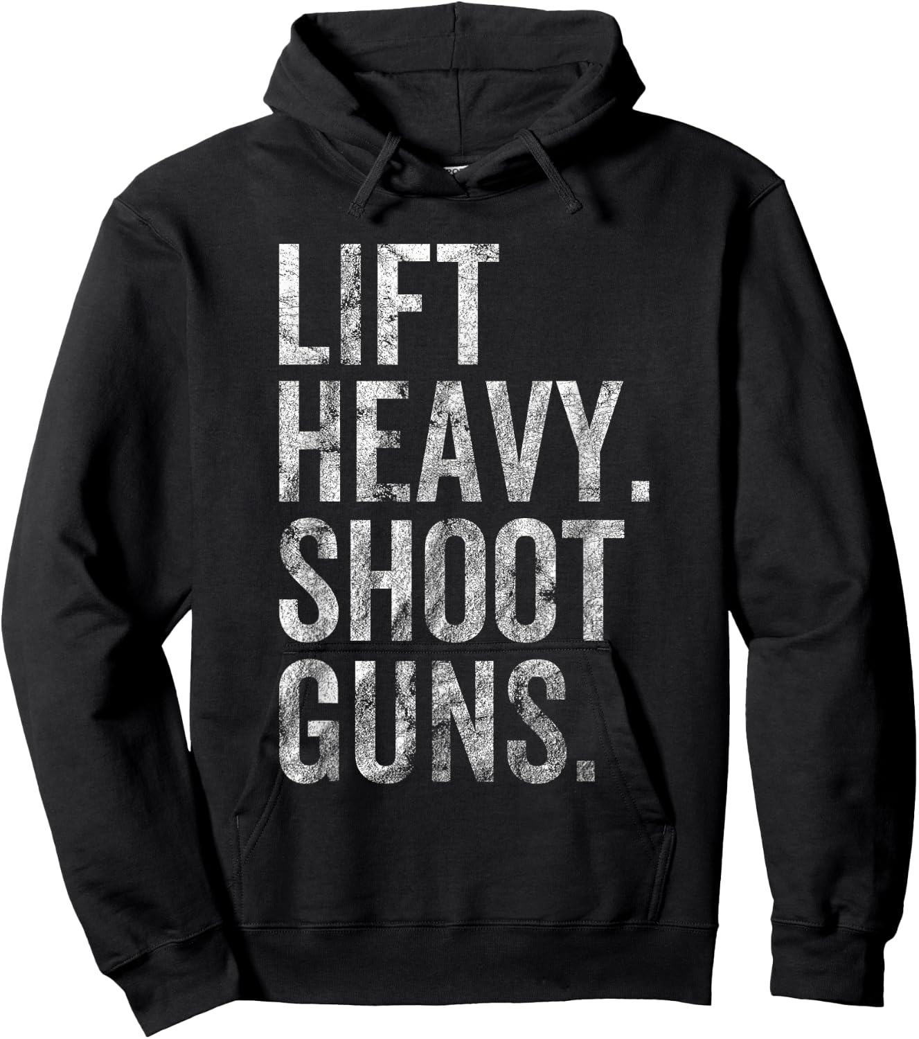 Lift Heavy Shoot Guns Hunting Lover Gym Workout Hoodie - Hoodie | Black