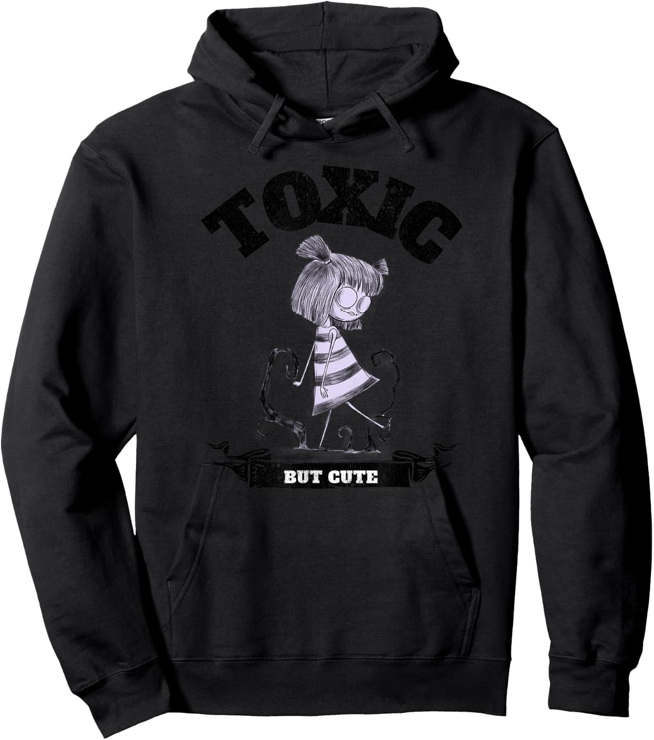 Toxic but cute creepy funny Halloween graphic Hoodie - Hoodie | Black
