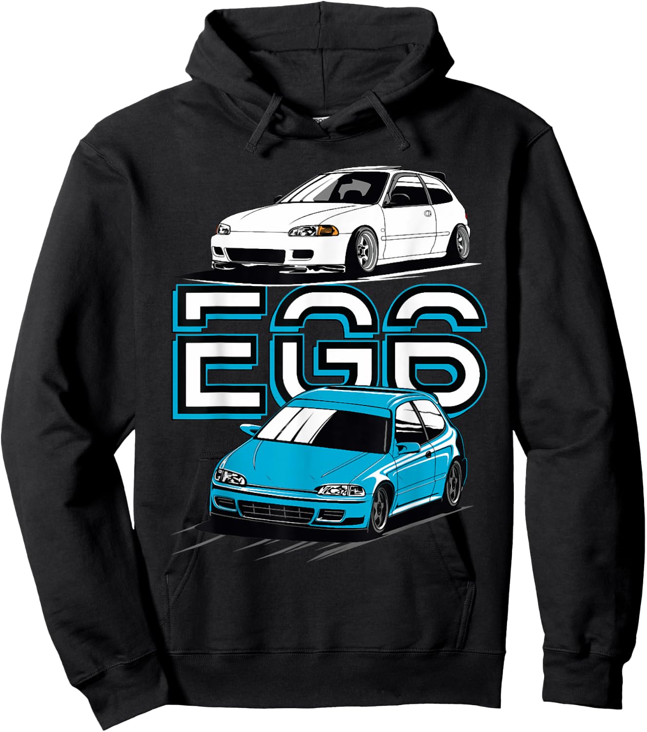 Civic eg6 Japanese car Hoodie - Hoodie | Black
