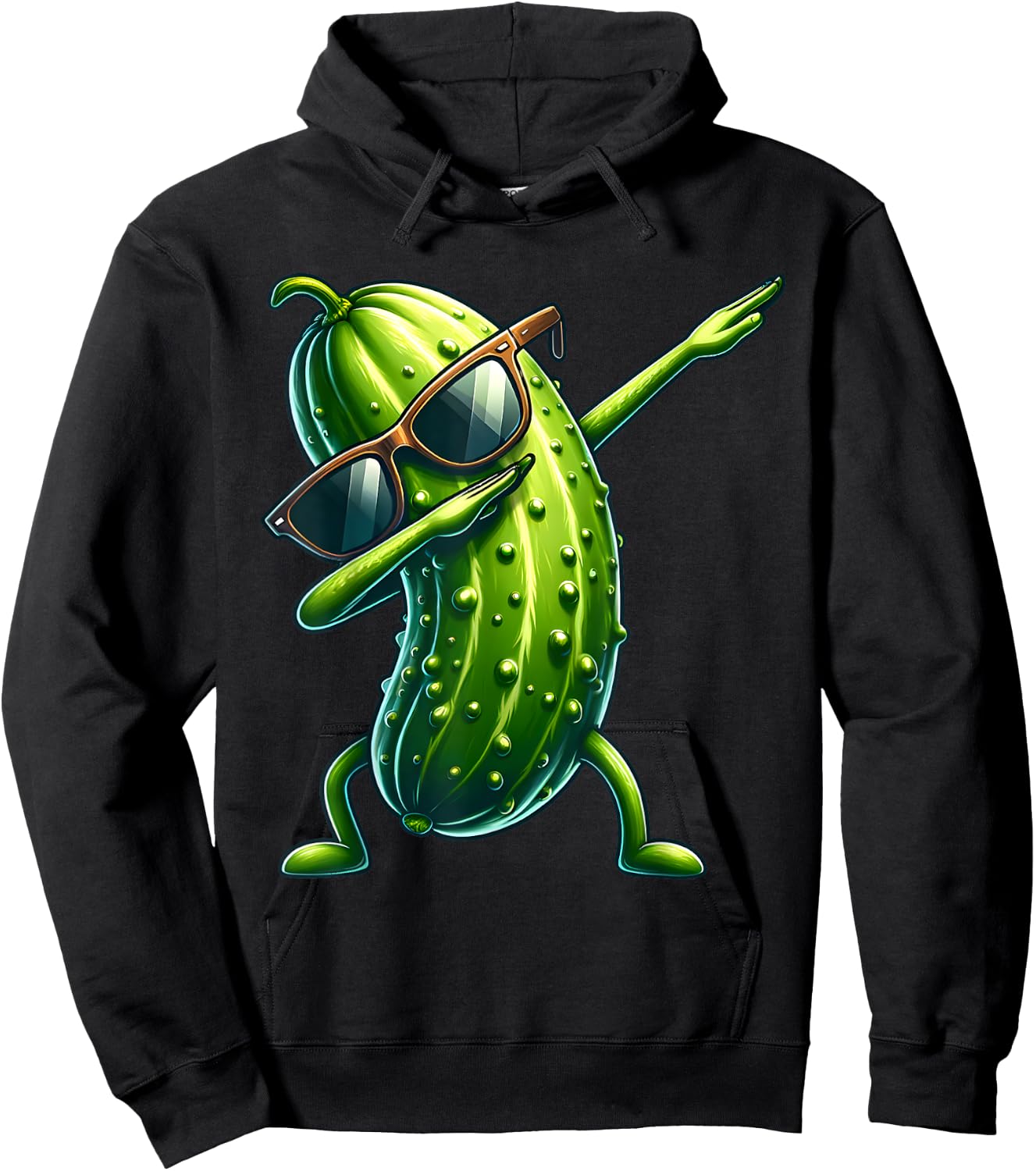 Dabbing Pickle Lover Dill Cucumber Hoodie - Hoodie | Black