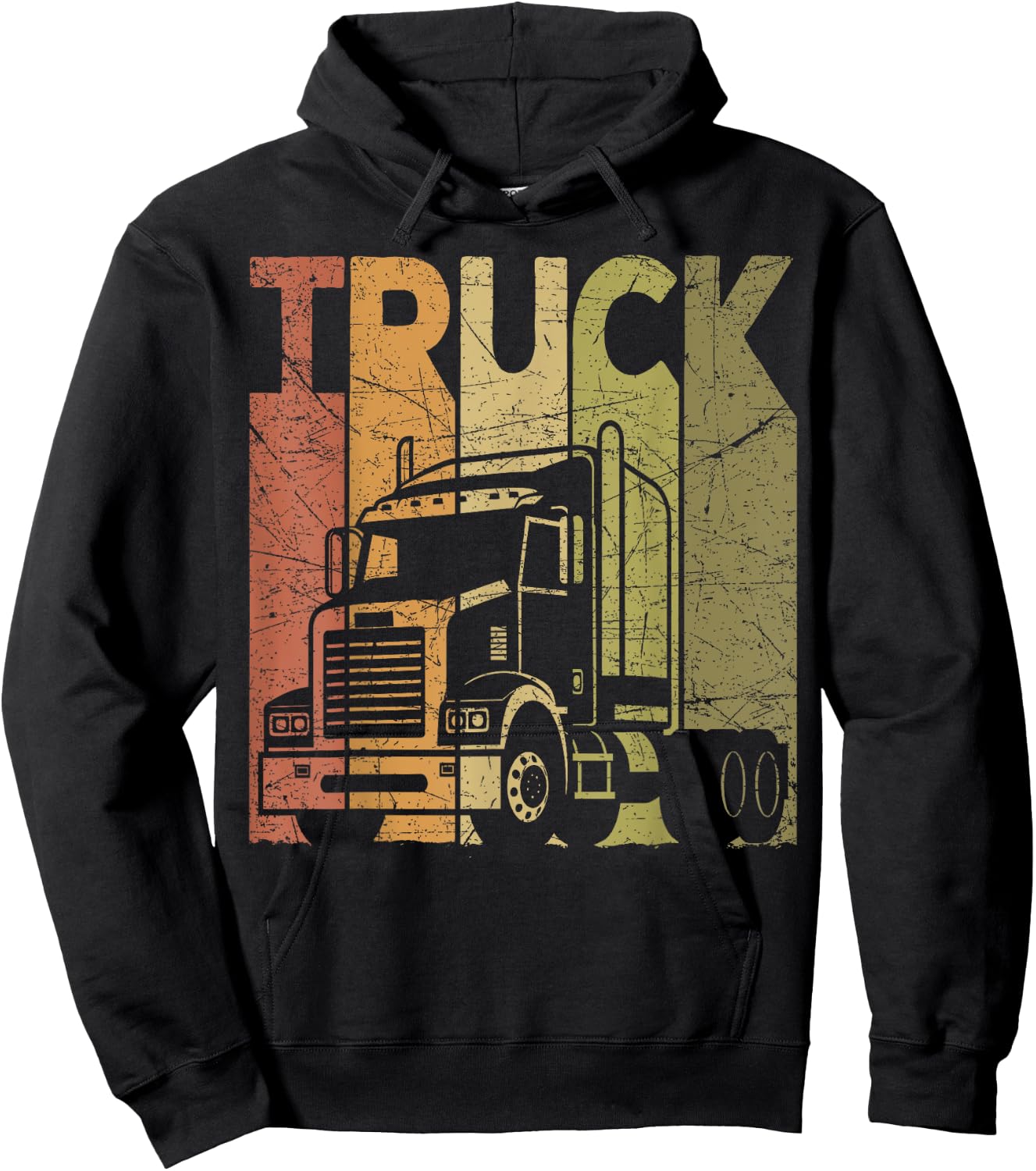 Truck Driver Vintage Trucker Retro Trucking Hoodie - Hoodie | Black