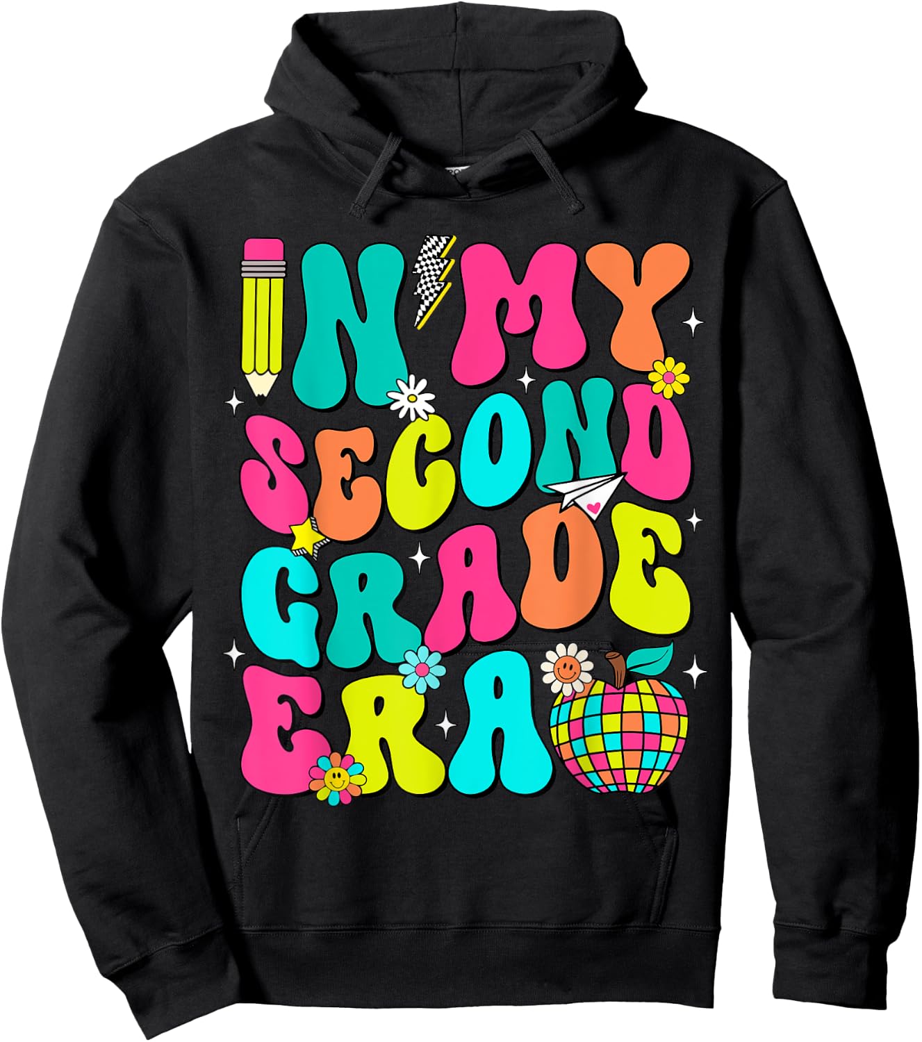 In My Second Grade Era Back To School First Day of School Hoodie - Hoodie | Black