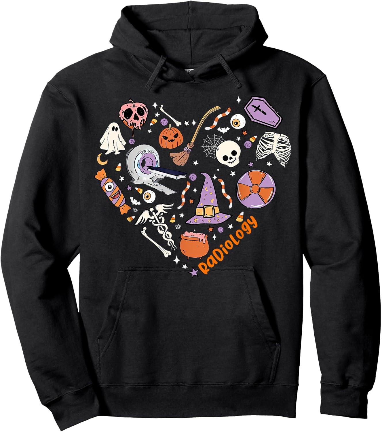Halloween Radiology Heart Technologist X-ray Tech Autumn Hoodie - Hoodie | Black