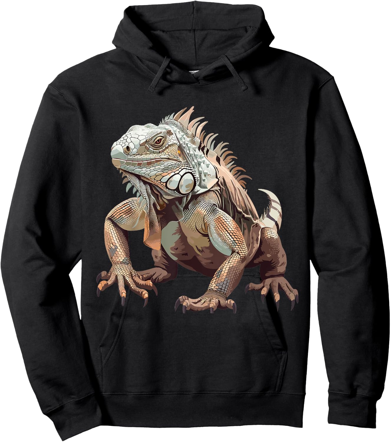 Iguanas, reptiles and Zoo Keeper Design Iguana - -Adults, Kids - Black - Small - Short Sleeve Hoodie - Hoodie | Black