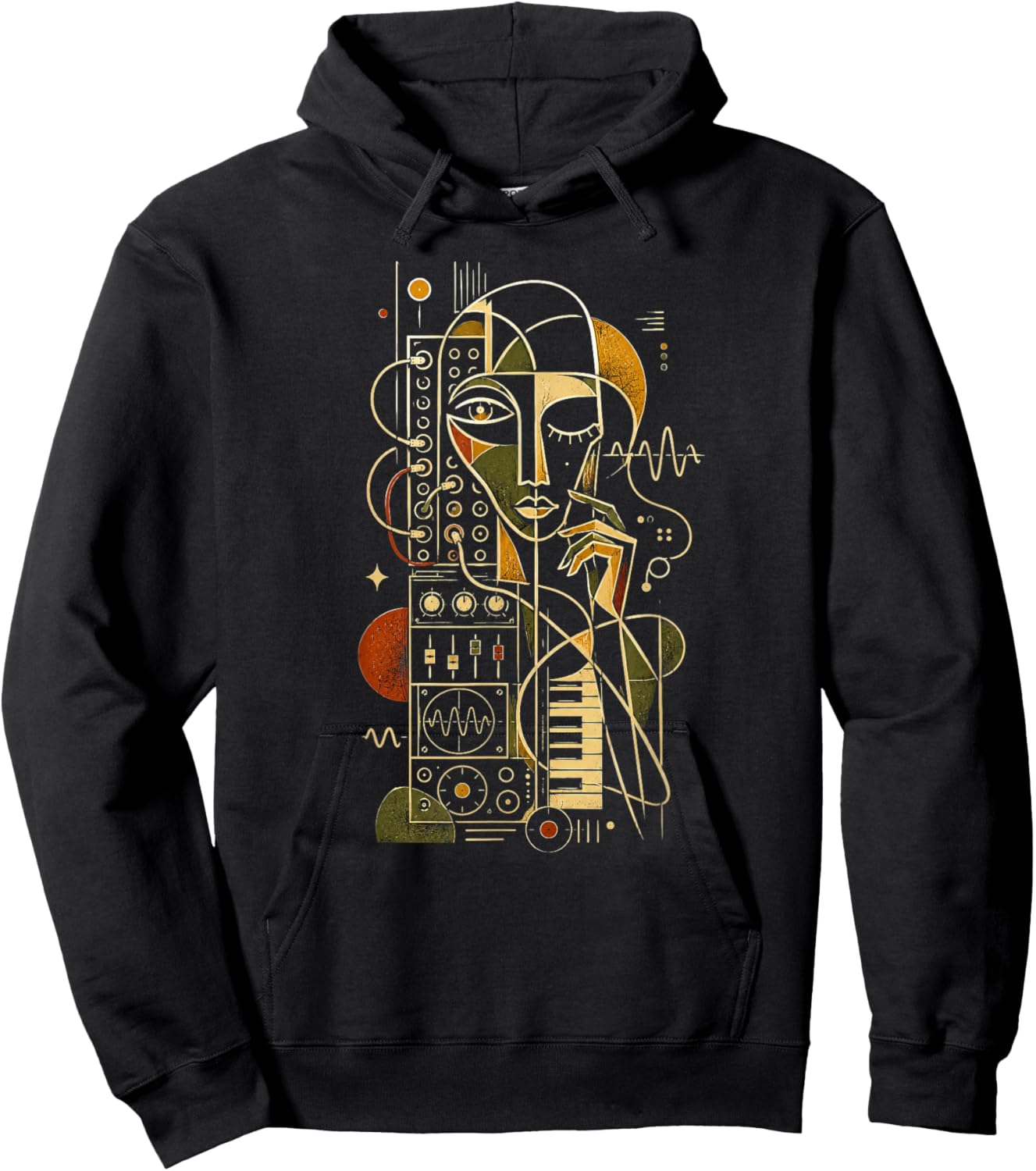 Analog Vintage Modular Synthesizer Hoodie - Hoodie | Black