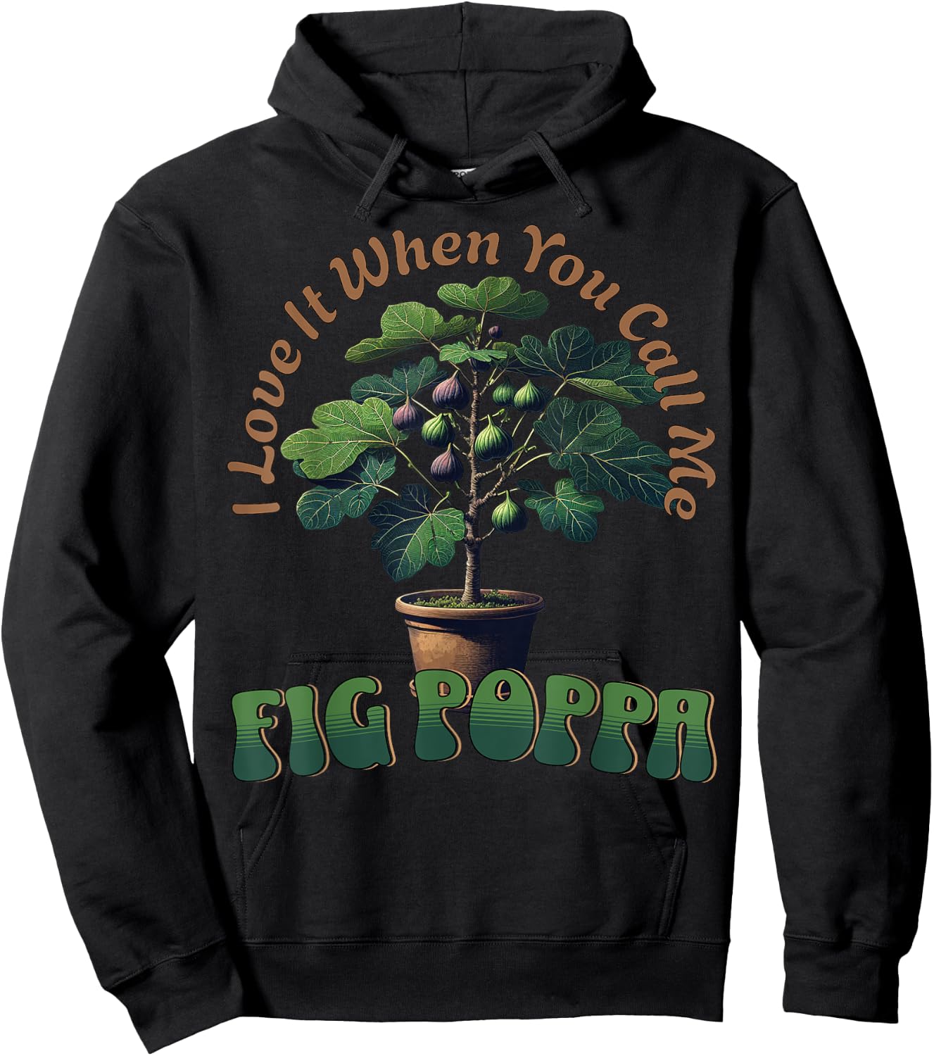 Funny Fig Tree for Gardeners And Fruit Orchard Growers Hoodie - Hoodie | Black