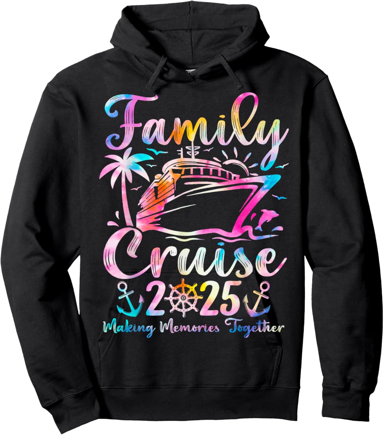 Family Cruise 2025 Party Cruising Ship Summer Vacation Trip Hoodie - Hoodie | Black