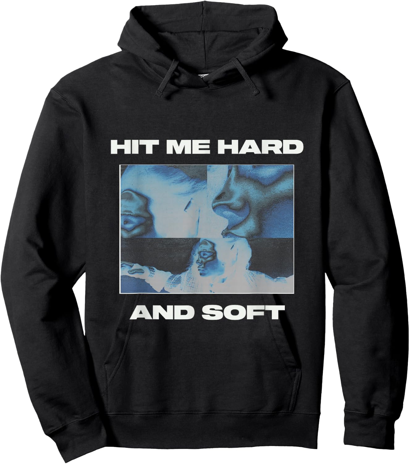Official Billie Eilish HIT ME HARD AND SOFT Inverted Blue Hoodie - Hoodie | Black