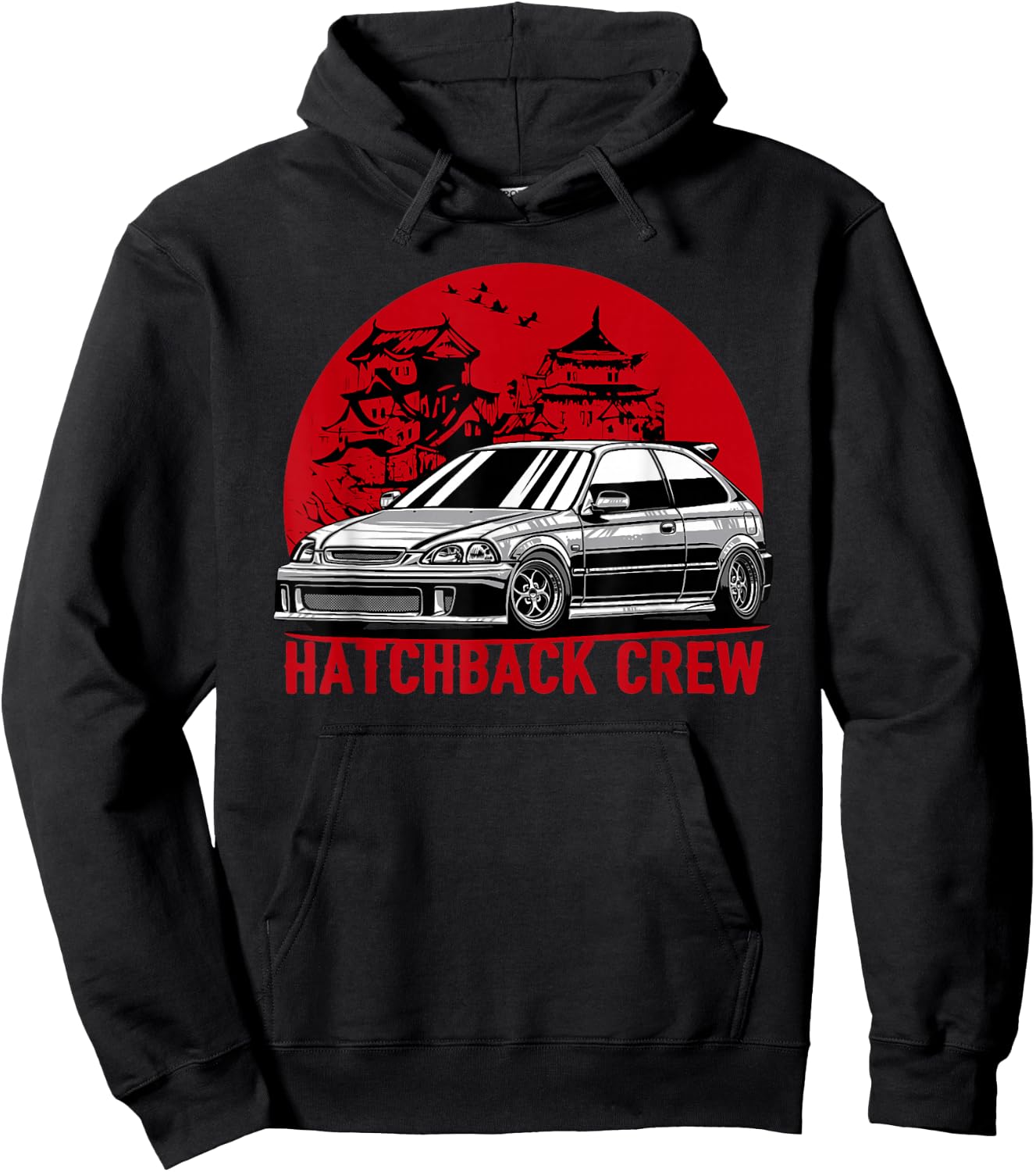 Civic EK Hatchback Type R Japanese Car Hoodie - Hoodie | Black