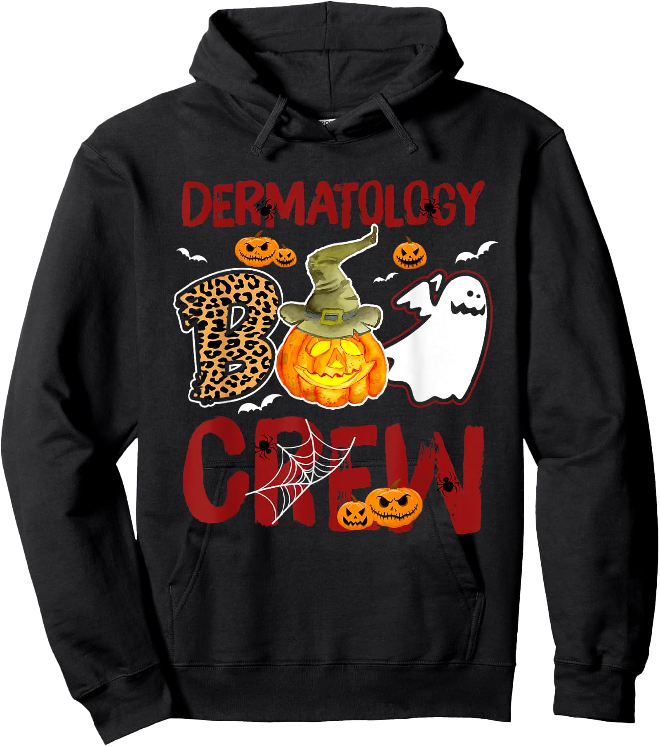 Dermatology Boo Crew Halloween Derm Nurse Match Hoodie - Hoodie | Black