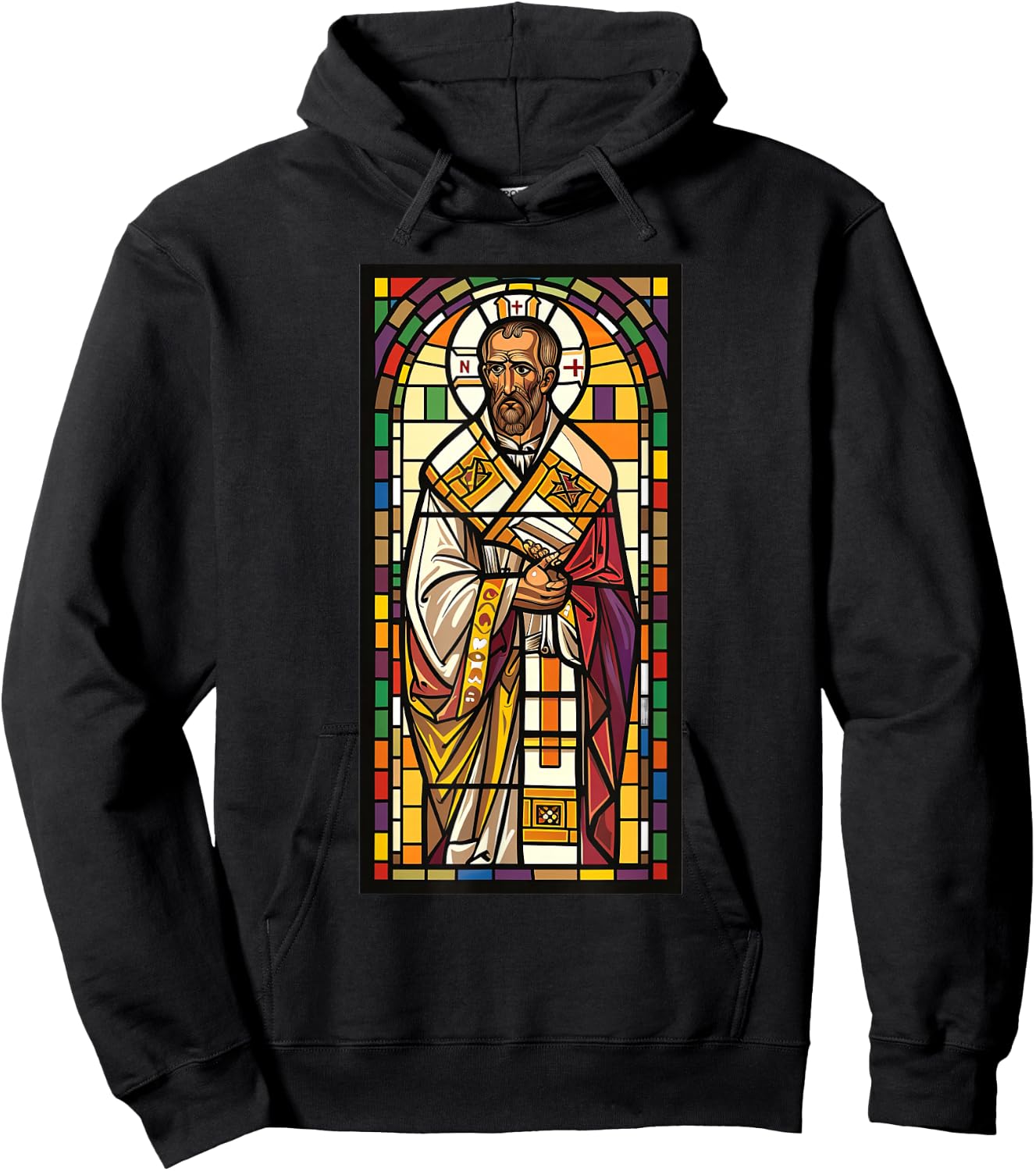 Gregory of Nyssa Stained Glass Hoodie - Hoodie | Black